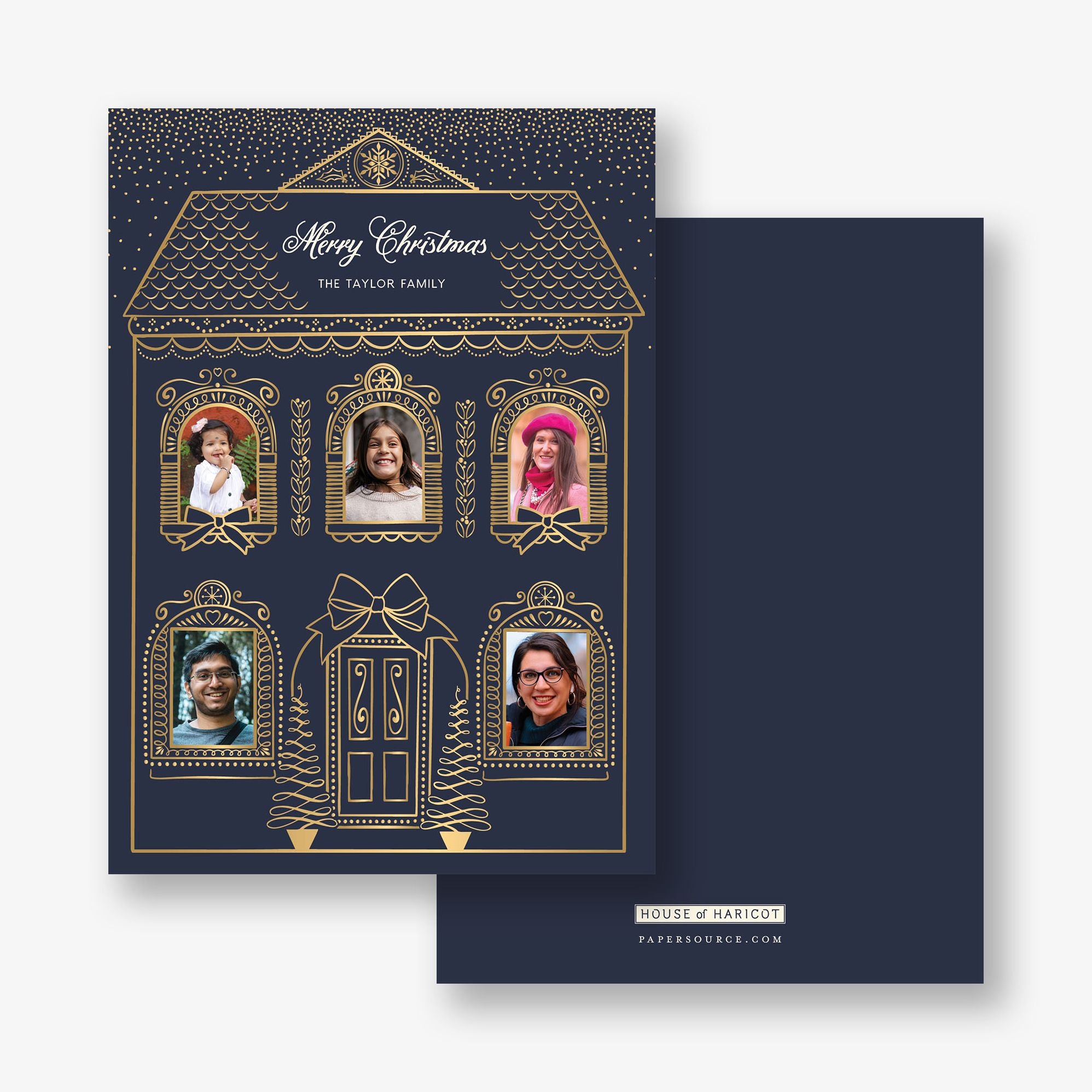Gingerbread House Foil Holiday Photo Card - Image 5