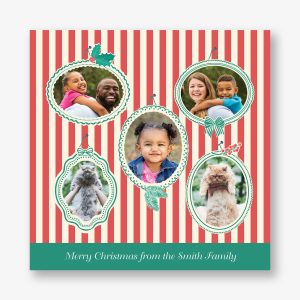 Candy Stripes Holiday Photo Card