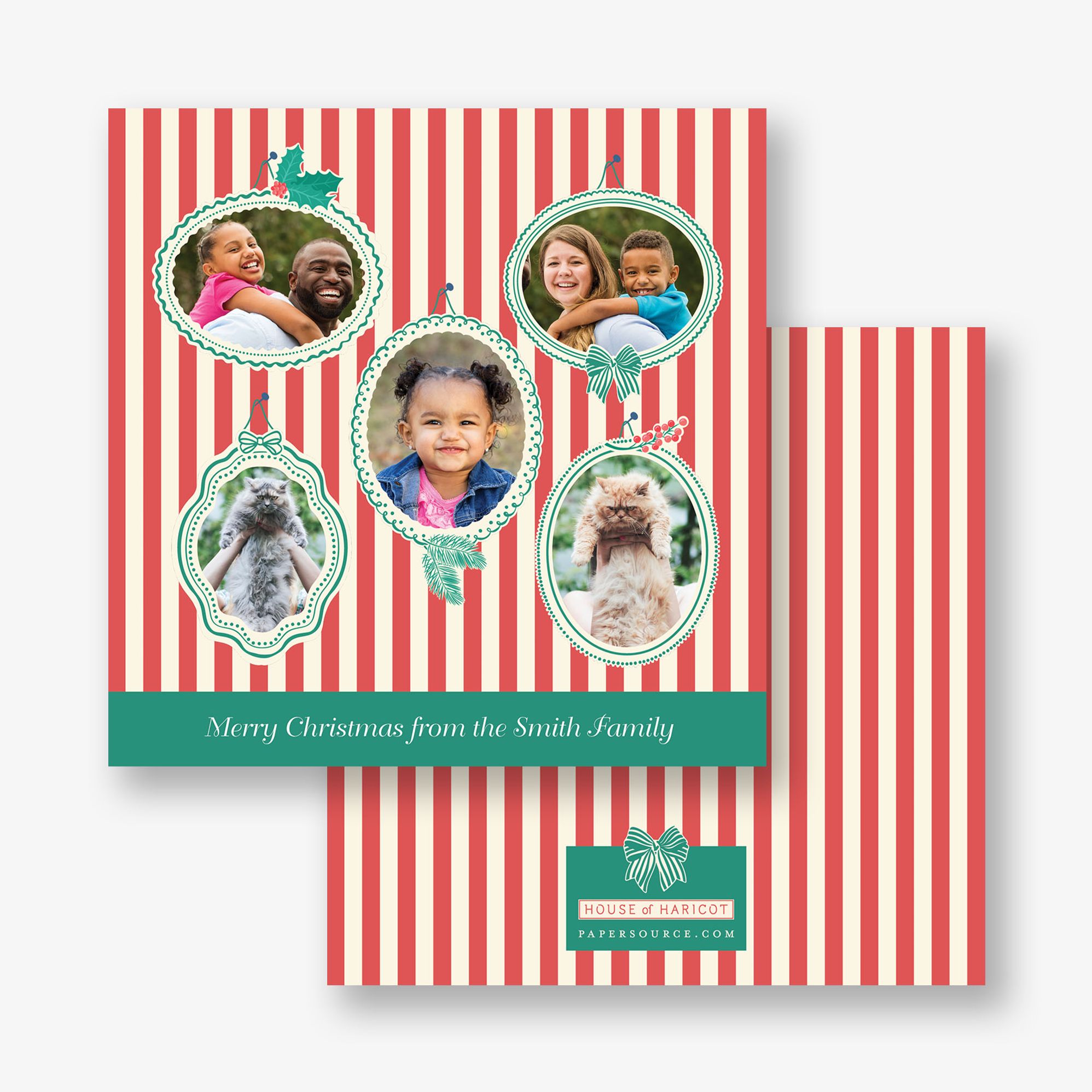 Candy Stripes Holiday Photo Card - Image 3