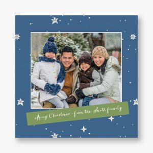 Stars and Snow Holiday Photo Card