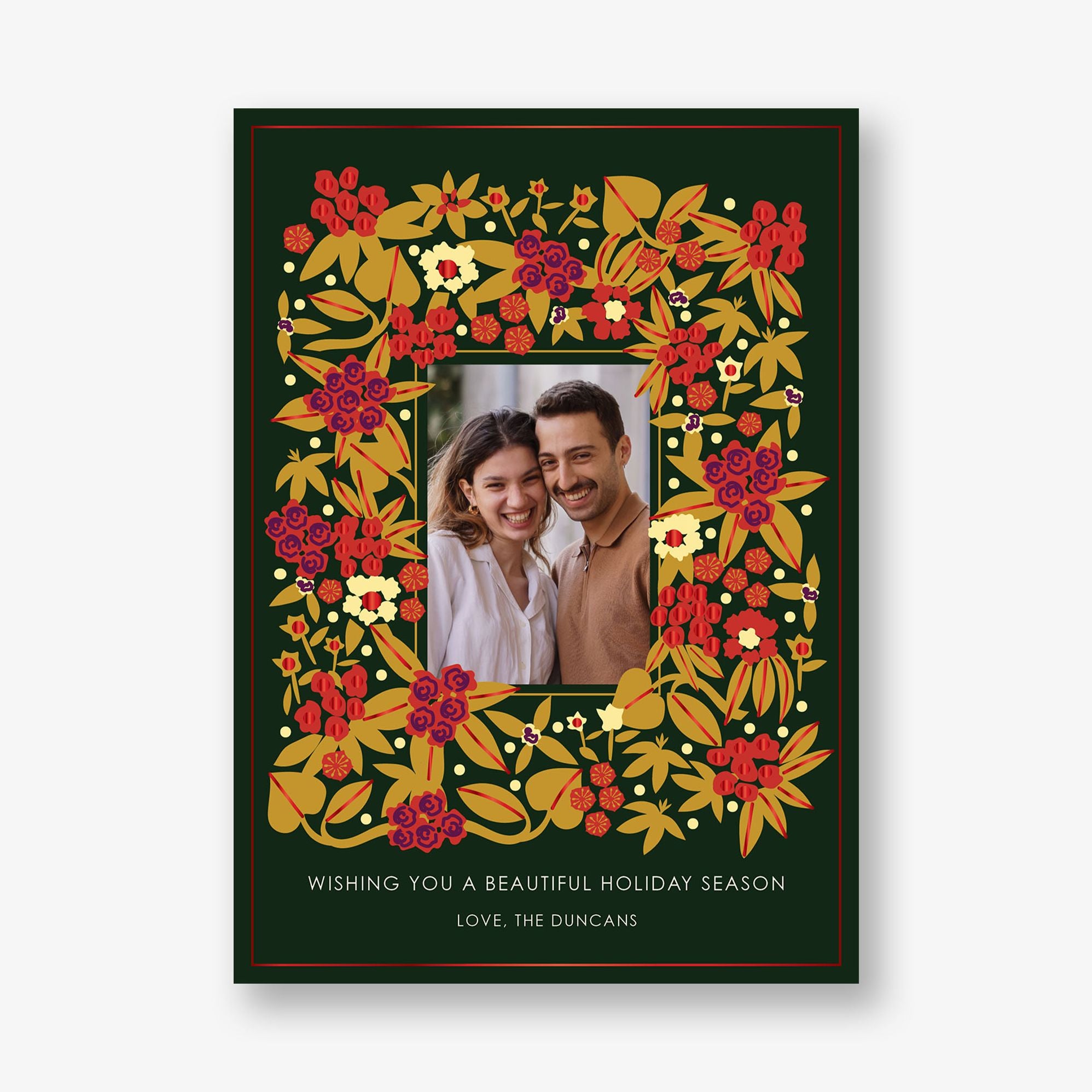 Wildflower Holiday Foil Holiday Photo Card - Image 2