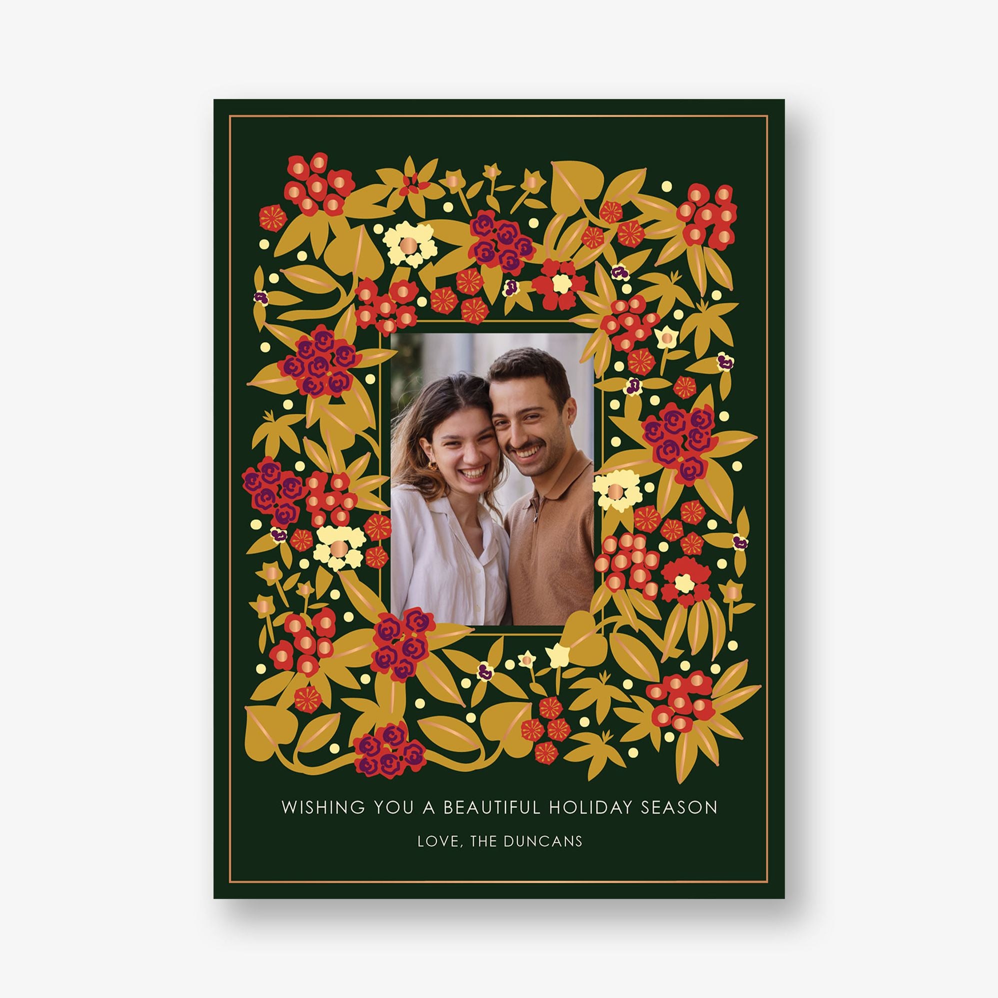 Wildflower Holiday Foil Holiday Photo Card - Image 3