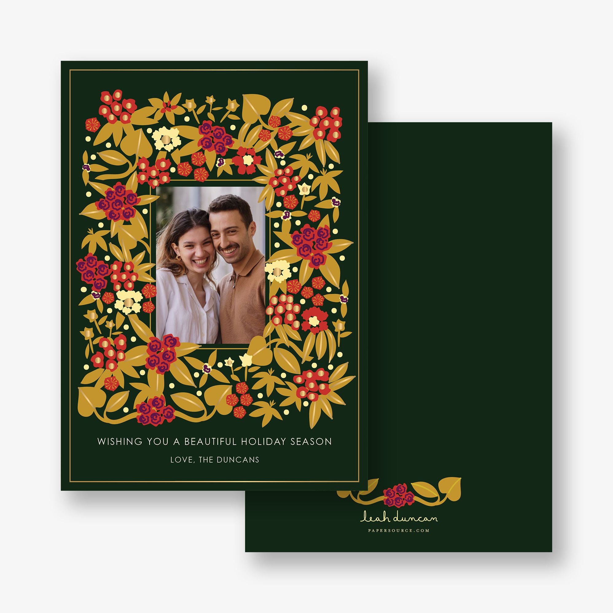 Wildflower Holiday Foil Holiday Photo Card - Image 4