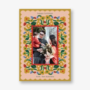 Flowering Vine Holiday Photo Card