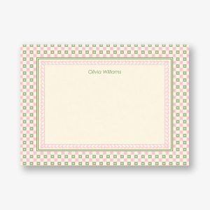 Country Gingham Stationery