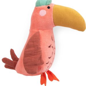 Les Toupitis Toucan Plush Toy Rattle
