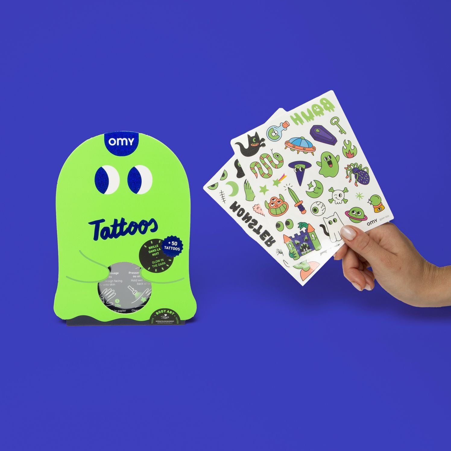 TEMPORARY TATOOS - GLOW IN THE DARK - Image 2