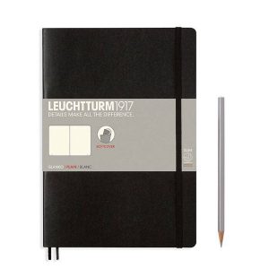Leuchtturm Black Unlined Softcover Composition Notebook