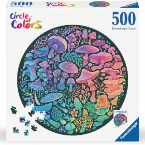 Mushrooms 500 Piece Round Puzzle