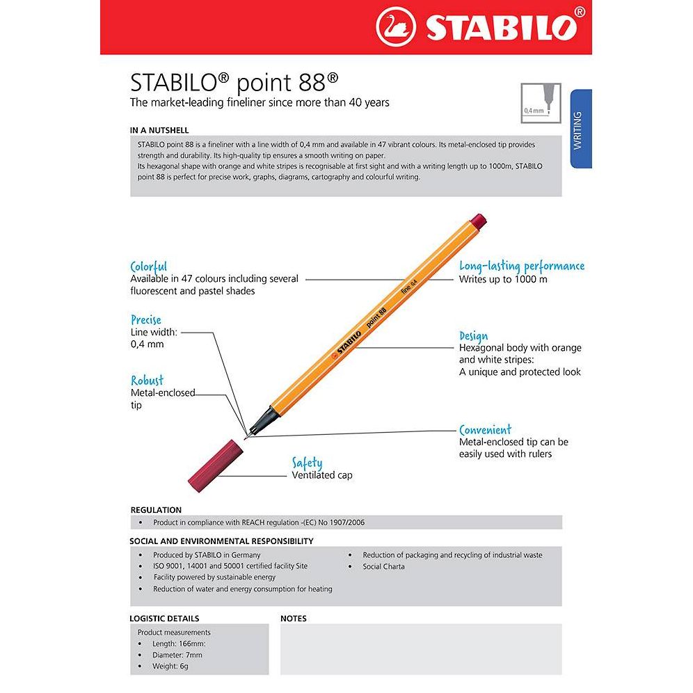 Stabilo Point 88 Fineliner Pastel Pen Set - Image 11