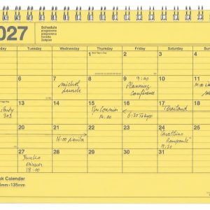 2027 Marks Yellow Jan Start S Weekly Desk Planner