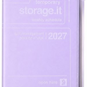 2027 Marks Purple B6 Weekly Left Weekly Desk Planner