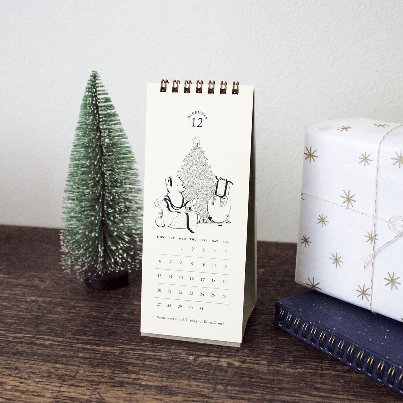 2027 Matoka Stand Ring Calendar Duck and Bear - Image 2
