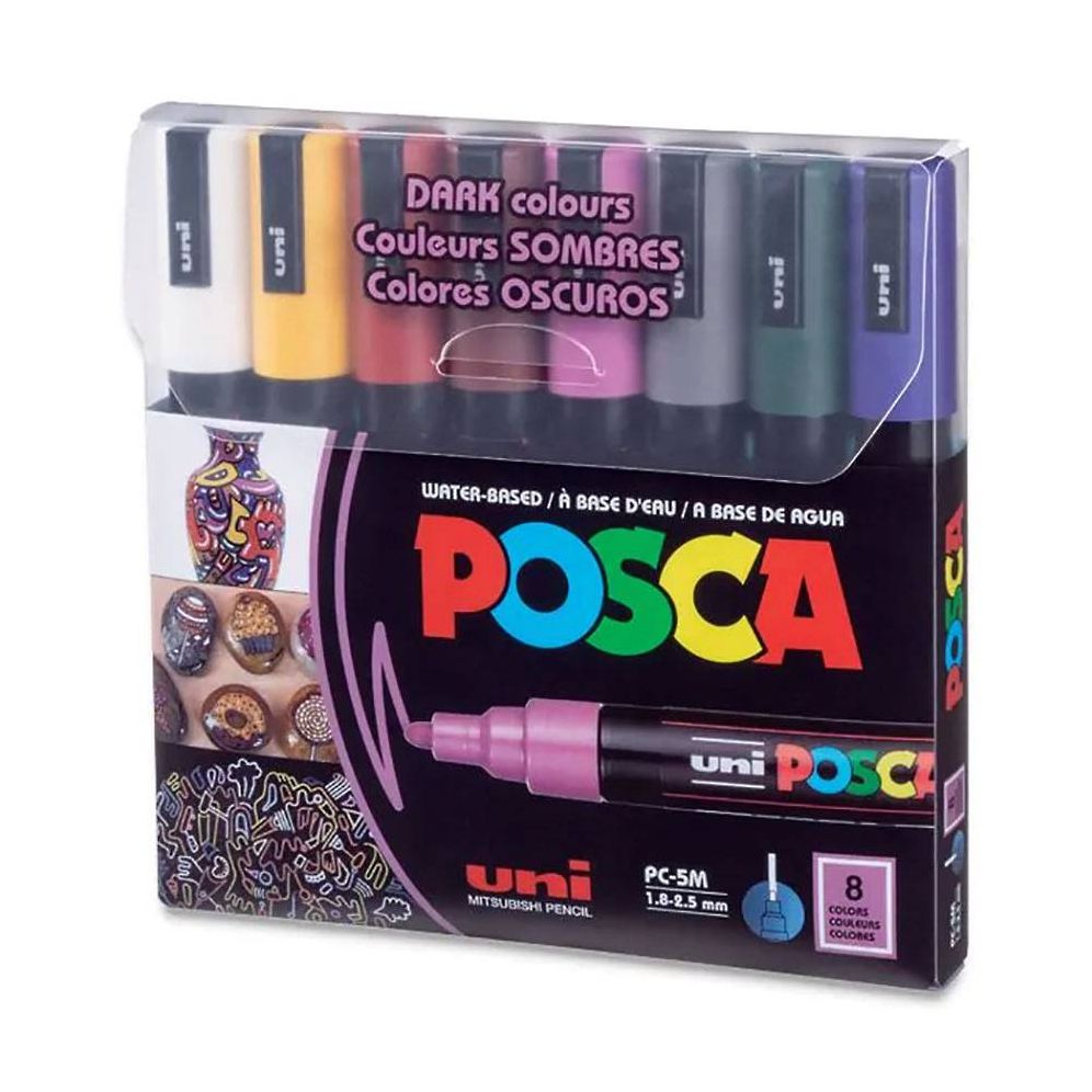 POSCA - 5M Size- Dark Color Set