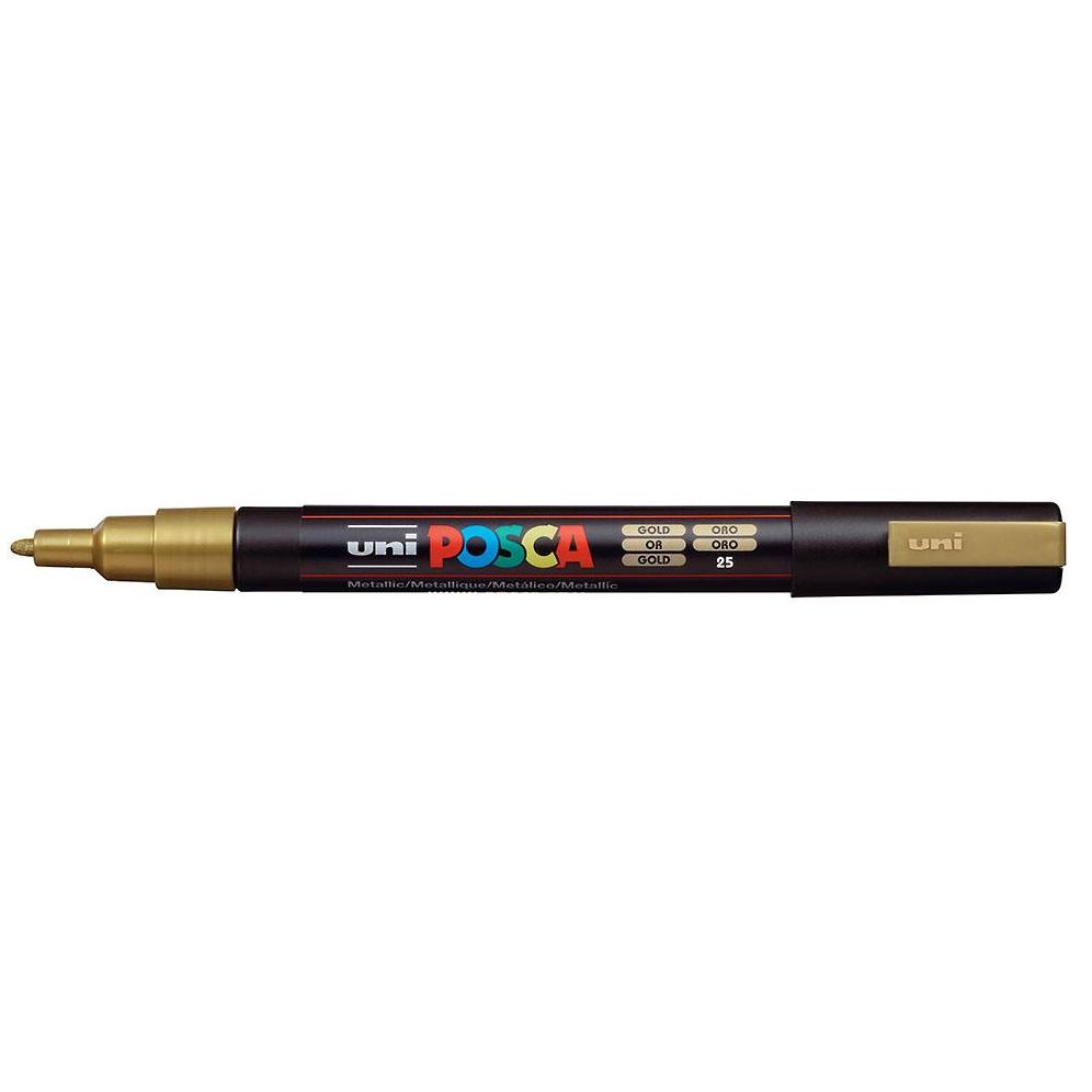 POSCA 3M Gold Fine Tip Marker - Image 2