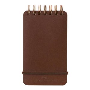 Midori Brown Top Spiral Reporter Pad