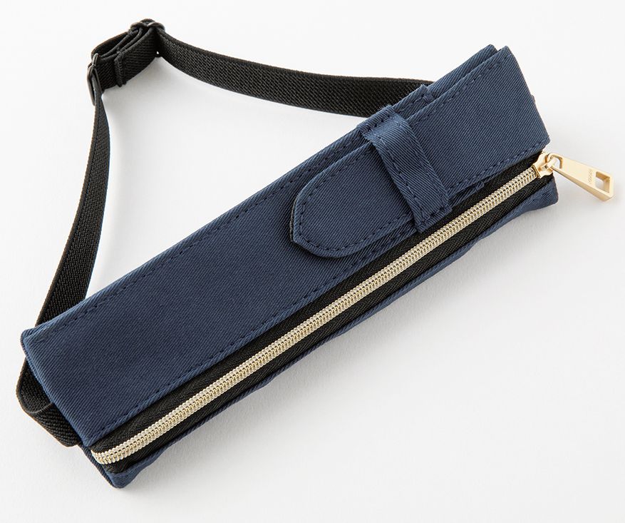 Midori Navy Book Band Pen Case: B6 - A5 - Image 2