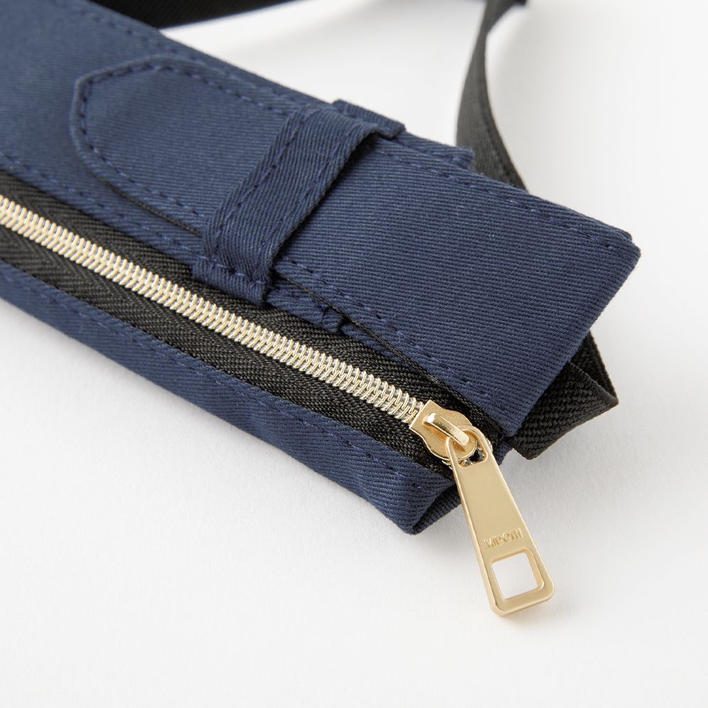 Midori Navy Book Band Pen Case: B6 - A5 - Image 3