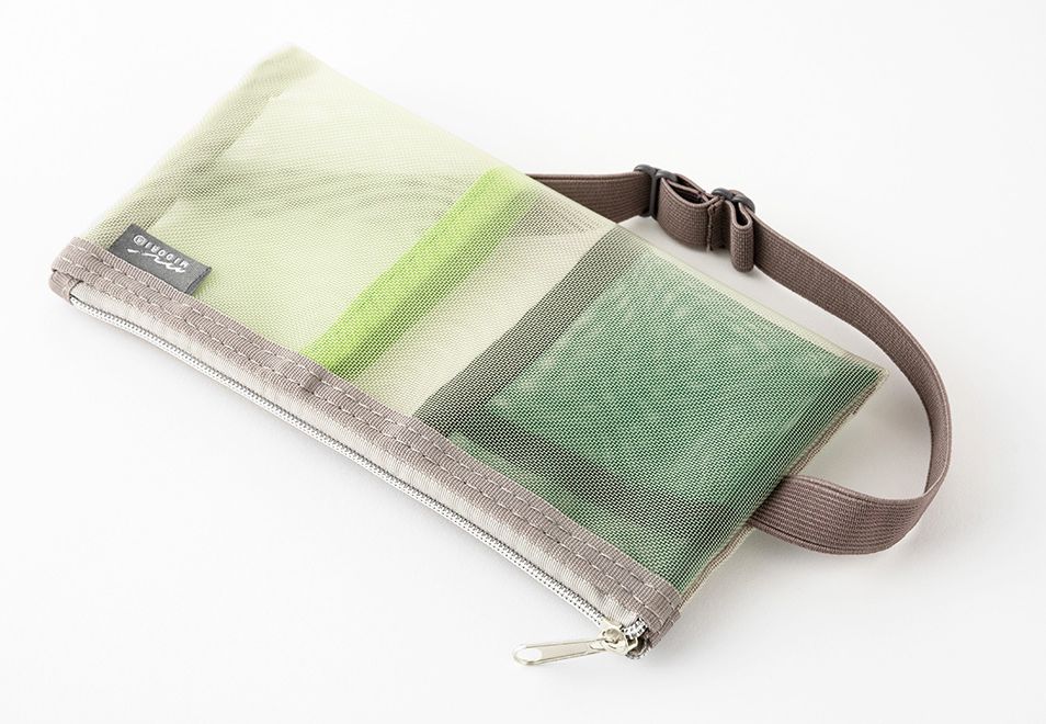 Midori Green Mesh Book Band Pen Case: B6 - A5 - Image 2