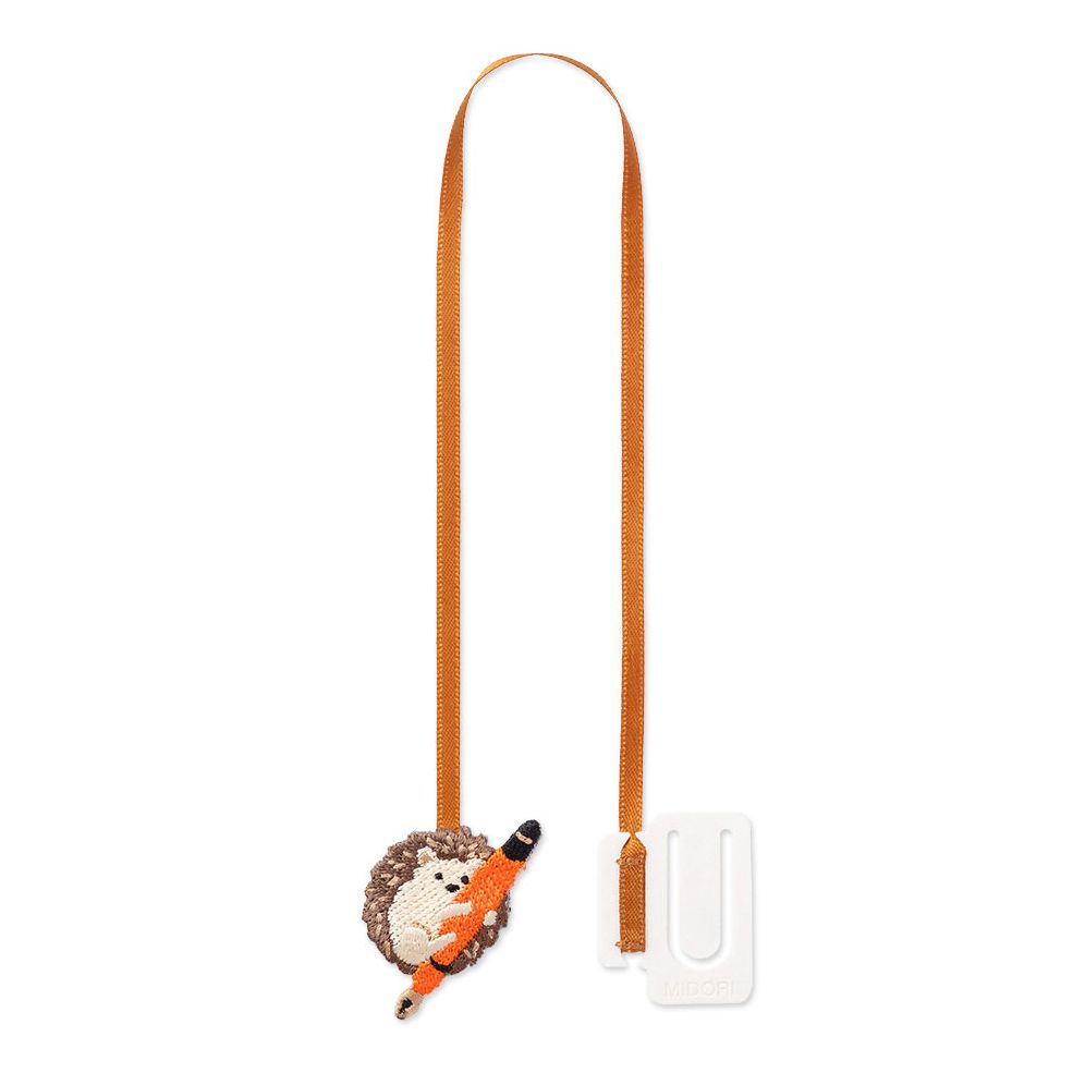 Midori Embroidery Bookmark Clip Hedgehog - Image 5