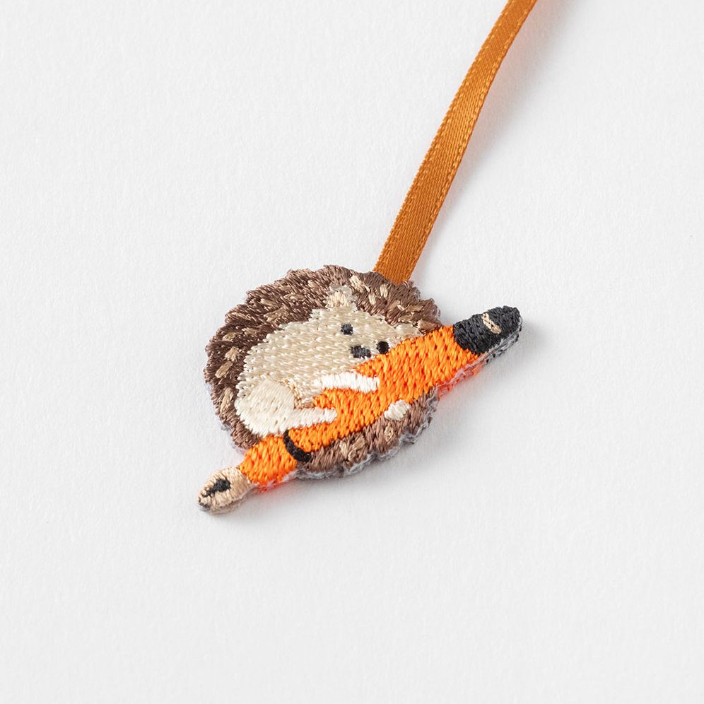 Midori Embroidery Bookmark Clip Hedgehog - Image 6