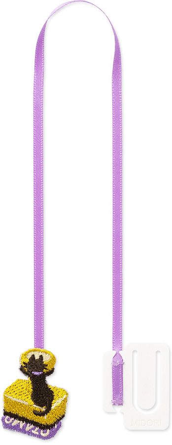 Midori Embroidery Bookmark Clip Cat - Image 2