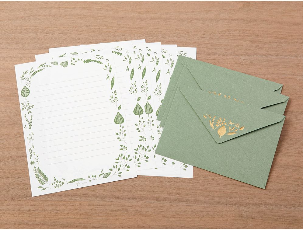 Midori Leaves Letter Writing Set - Image 2