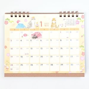 2027 NB Desktop Calendar Cat