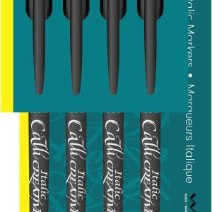Manuscript Callicreative Italic Markers - pack of 4 - Black - Fine/Medium/Broad/Extra Broad