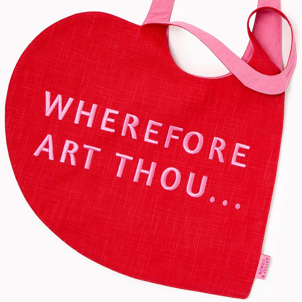 Romeo and Juliet Wherefore Art Thou Heart Tote Bag - Image 2