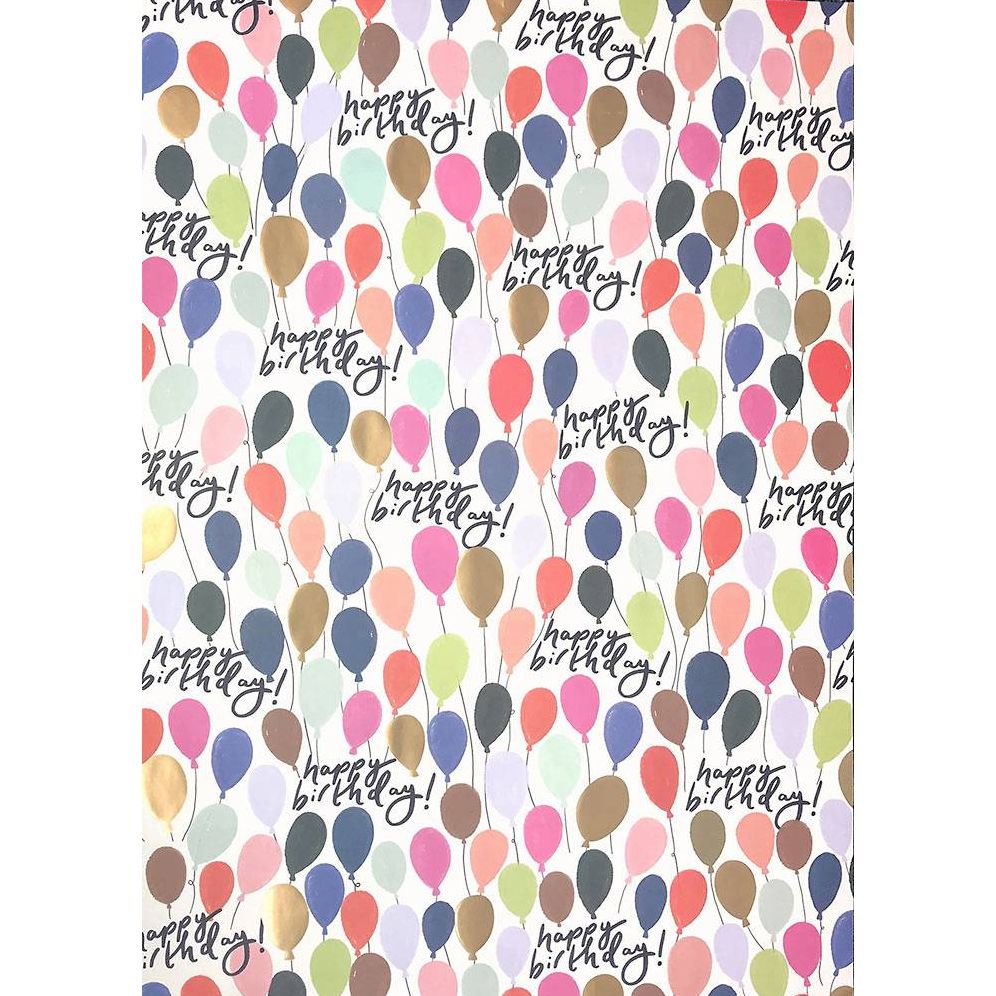 Happy Birthday Ballons Flat Wrap - Image 2