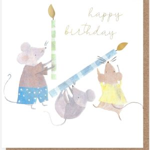 Three Mice Birthday Card