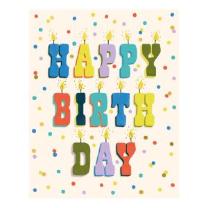 Letter Candles Birthday Card