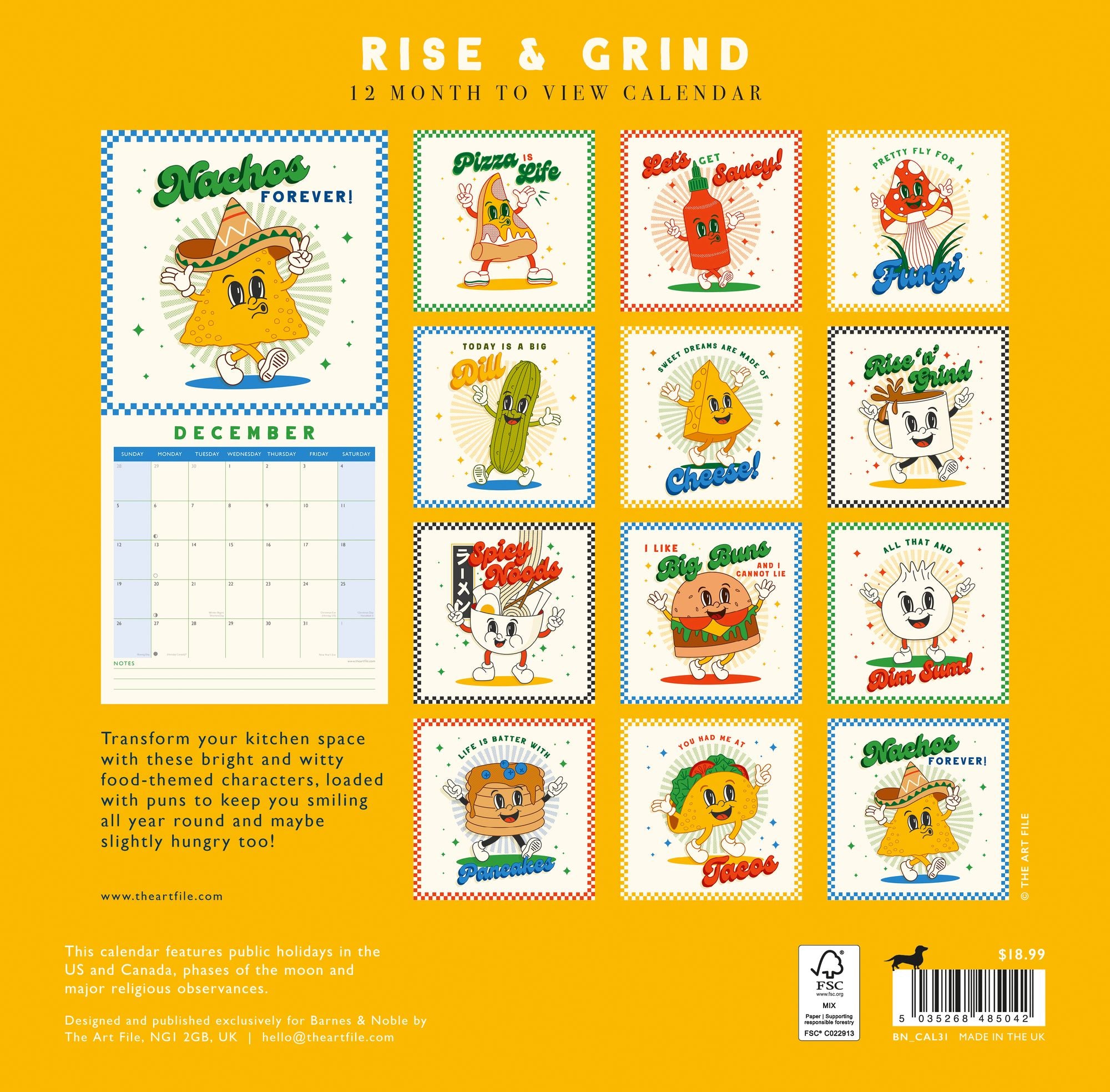 2027 Rise 'N Grind Wall Calendar - Image 5