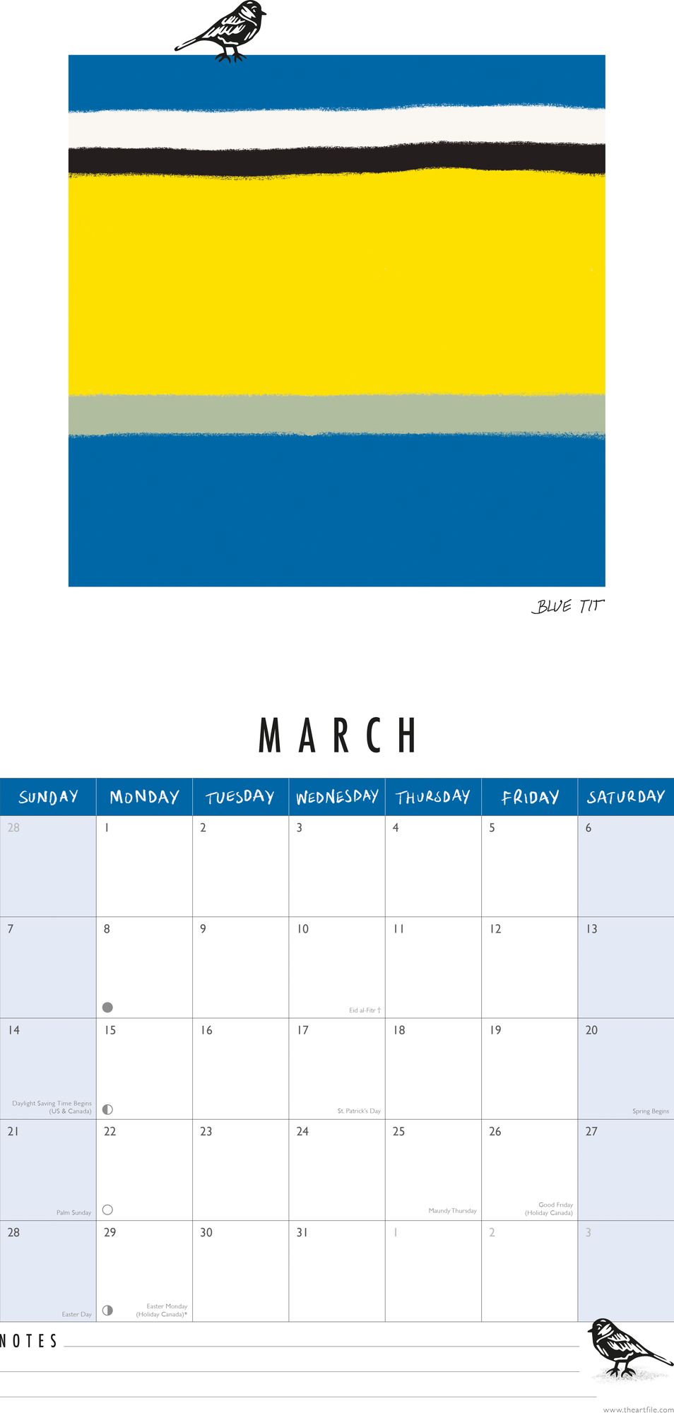 2027 Birdtone Wall Calendar - Image 3