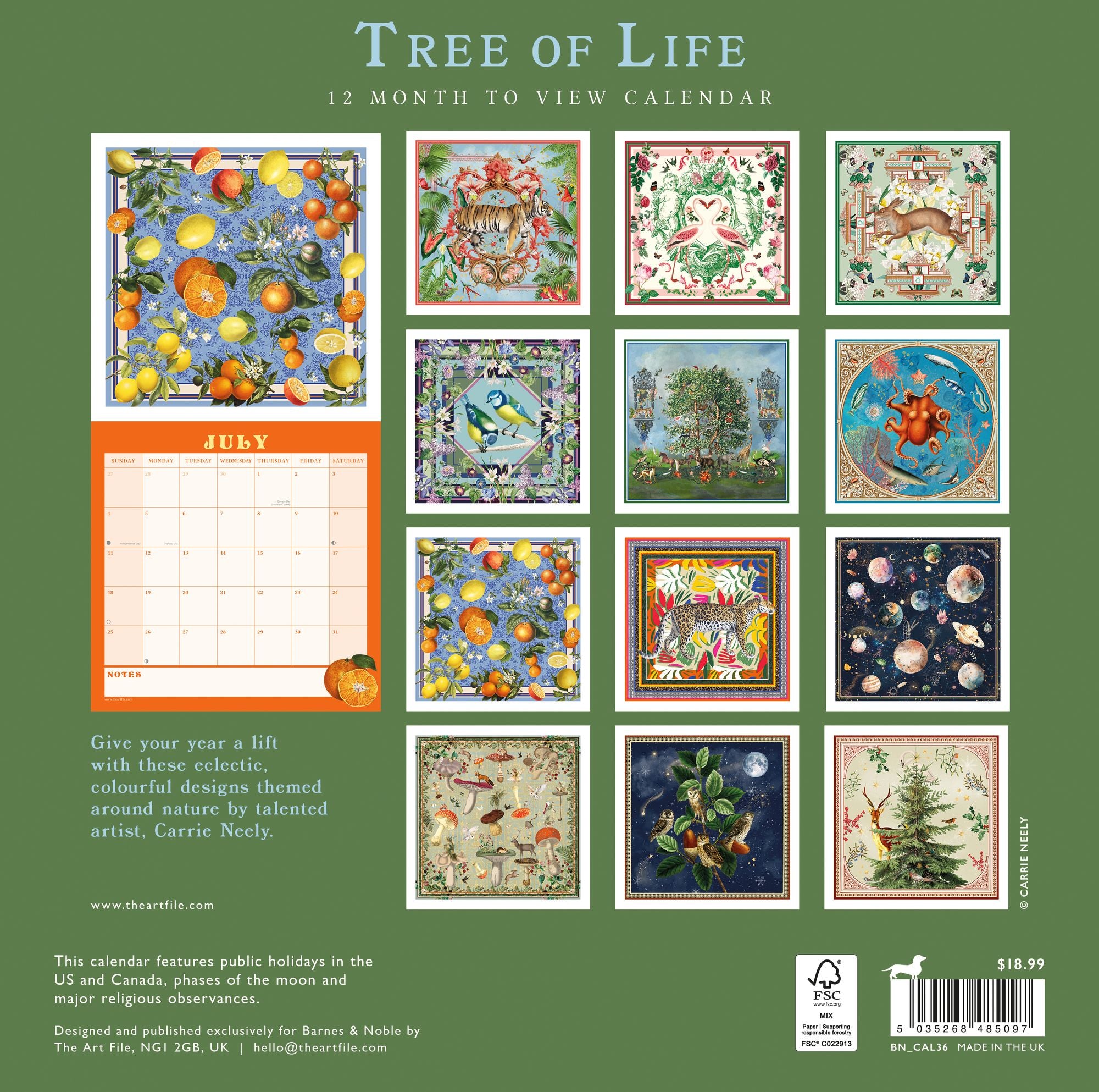 2027 Tree of Life Wall Calendar - Image 5