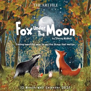 2027 Fox Under The Moon Wall Calendar