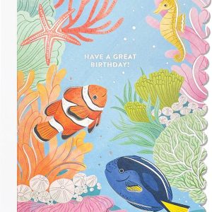 Scalloped Fishes Birthday Card