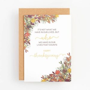 Who We Have that Counts Thanksgiving Card