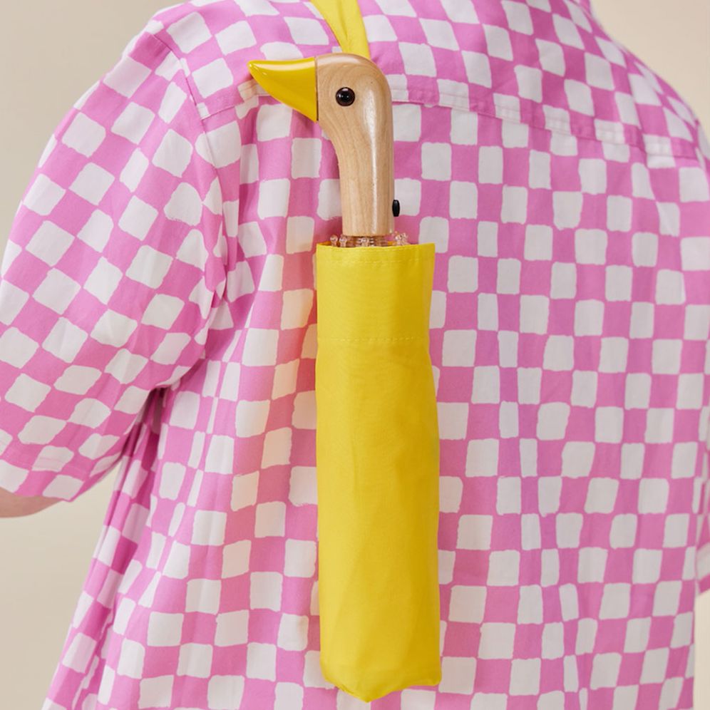 Yellow Compact Eco Friendly Umbrella - Image 2