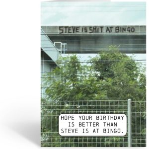 Better Than Steve Is At Bingo Birthday Card
