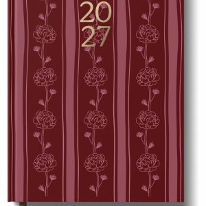 2027 Weekly Planner - Burgundy Flowers