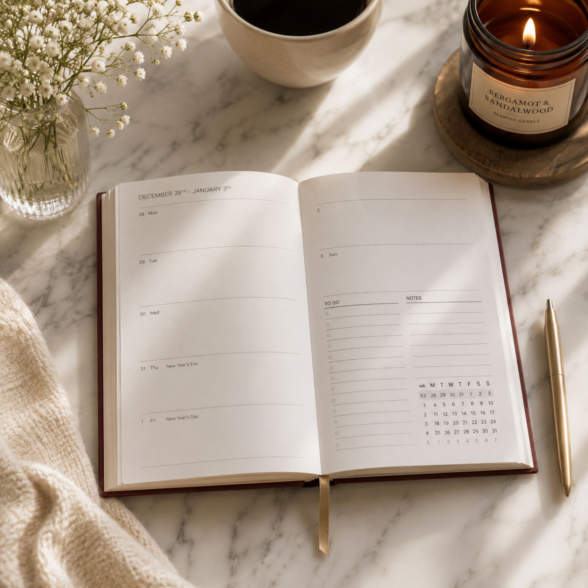 2027 Weekly Planner - Espresso & Blue - Image 5