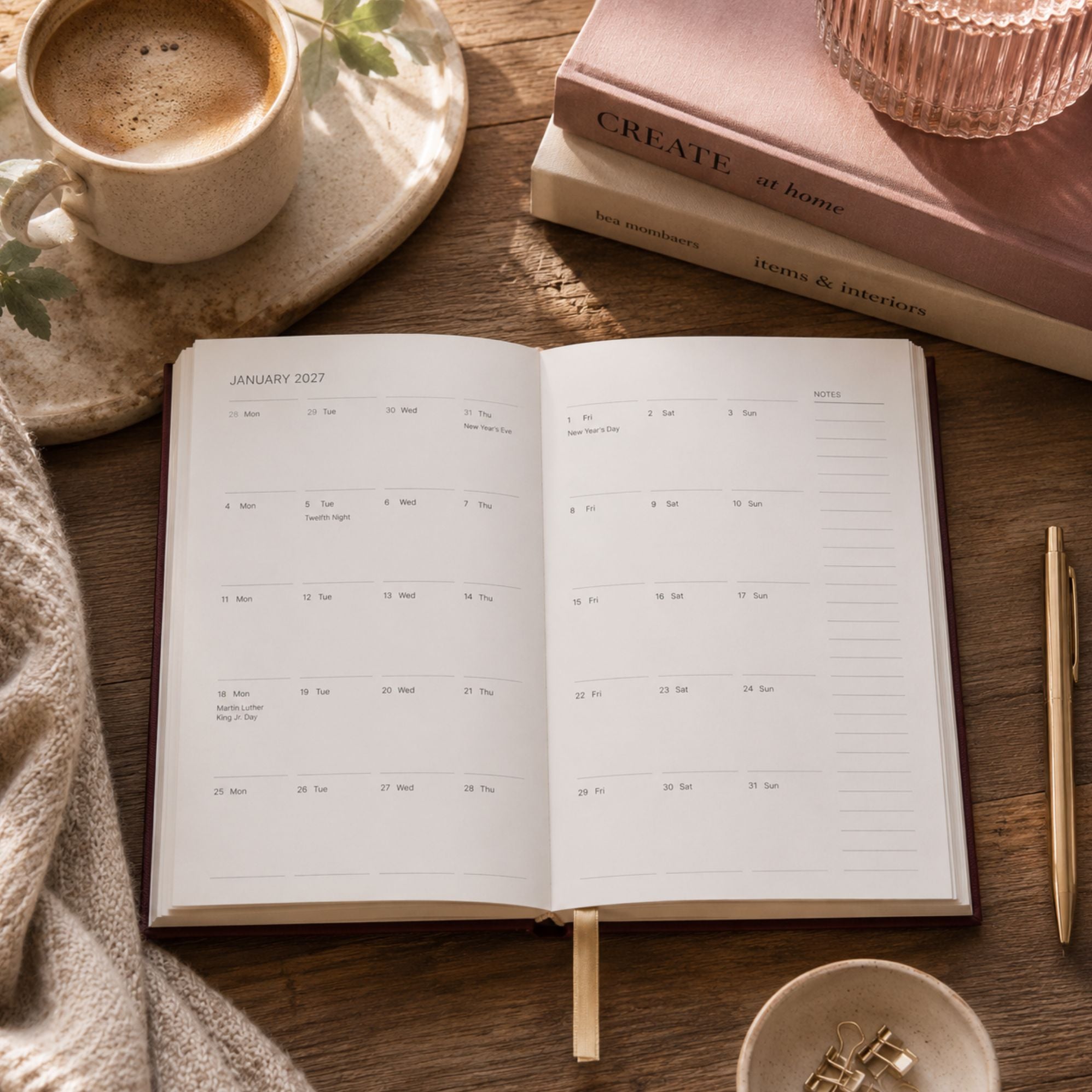 2027 Weekly Planner - Espresso & Blue - Image 6