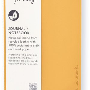 MAKE A MARK Medium Lined/Plain Notebook Yellow