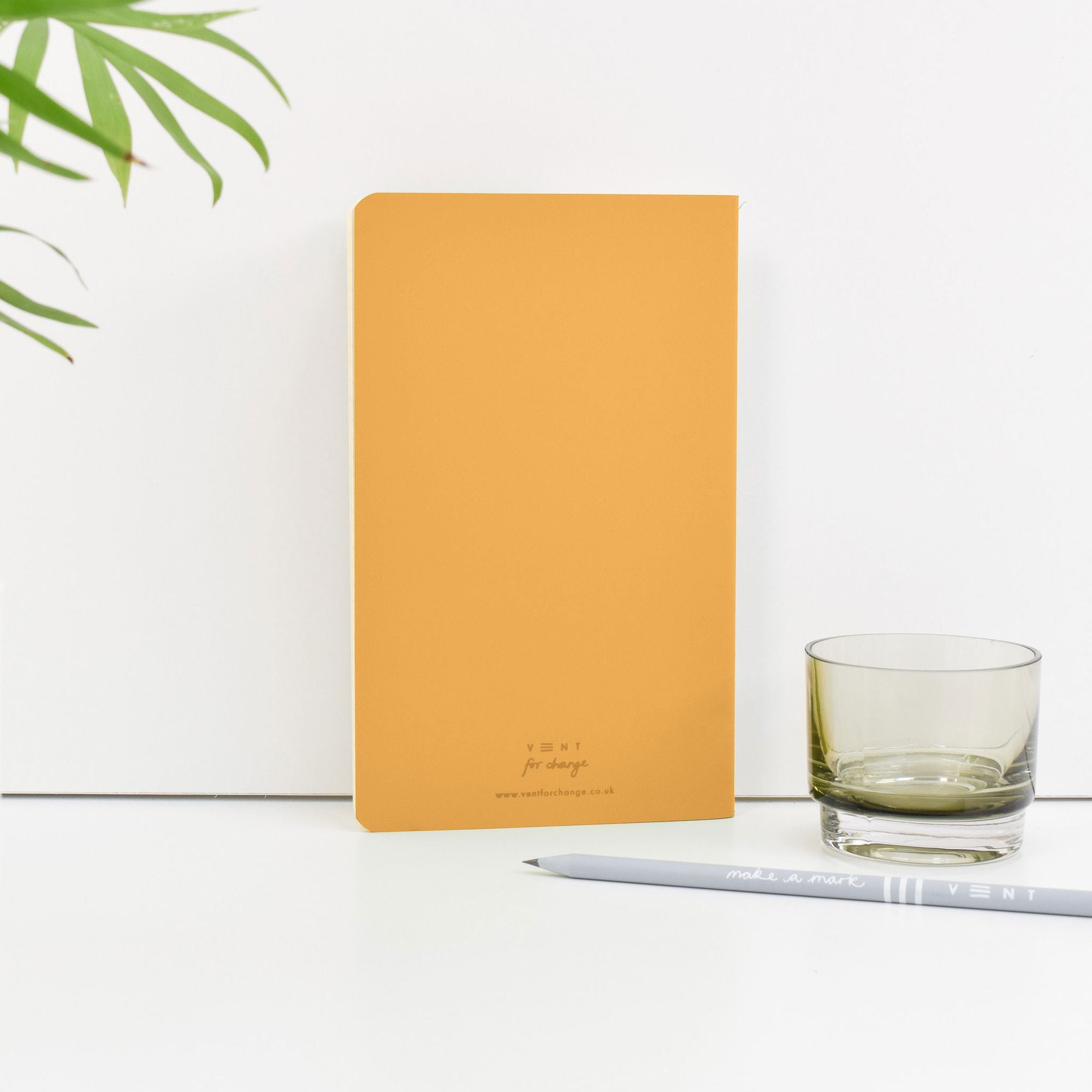 MAKE A MARK Medium Lined/Plain Notebook Yellow - Image 3