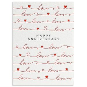 Hearts & Love Anniversary Card