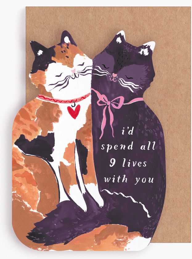 Nine Lives Birthday Card