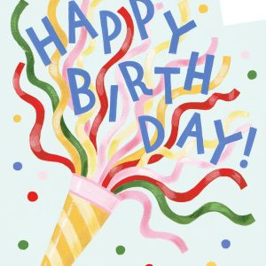 Party Popper Birthday Card