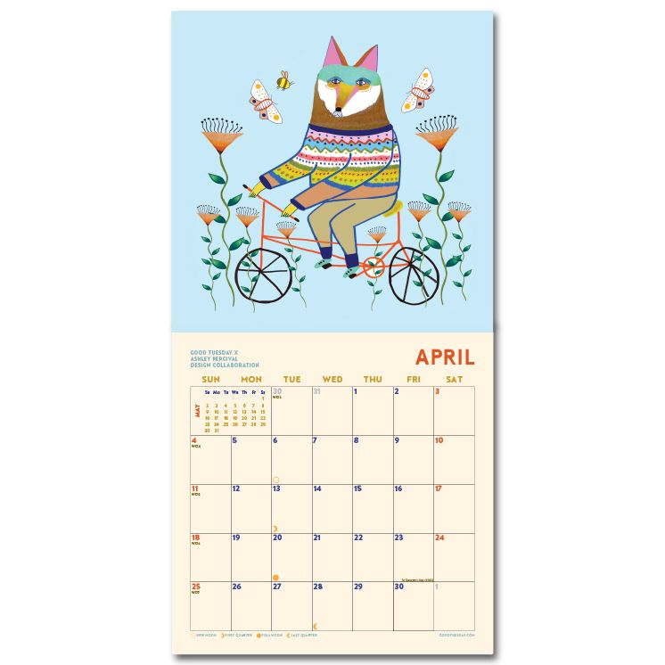 2027 Folk Animals Art Calendar - Image 5